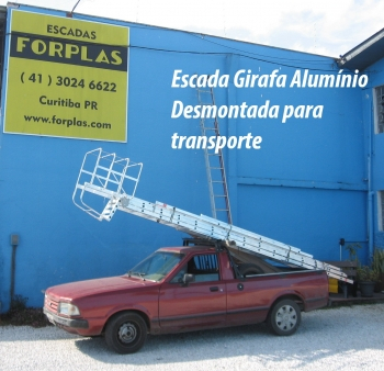 ESCADA DE ALUMÍNIO MODELO GIRAFA 9 DEGRAUS - Escadas Carniel